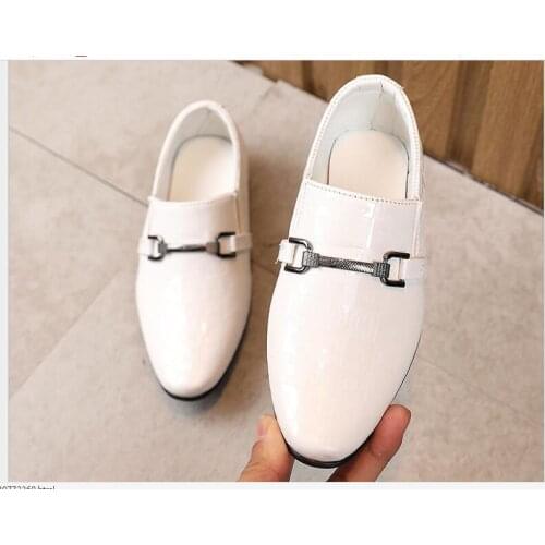 Spring Fashion fall children Black leather shoes boys girls retro single shoes tendon soft bottom anti-slip full Boys dance Shoe