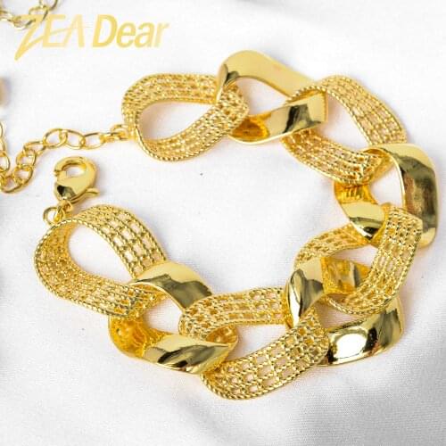 ZEADear Jewelry Fashion Bracelets Hand Chains Gold Planted Big Size For Women Anniversary Classic Trendy Wedding Party Gifts