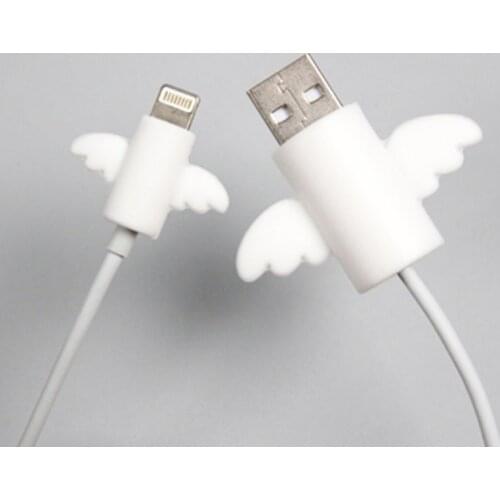 2PCS Prevent damage to the cable protector for Apple iPhone data cable protector silicone USB charger wire cover