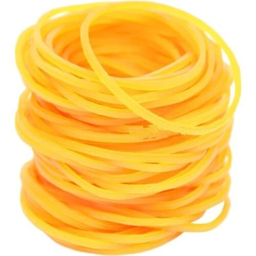 60mm Yellow Rubber Band High Quality Office Rubber Ring Strong Elastic Stationery Holder Band Loop School Office Supplies