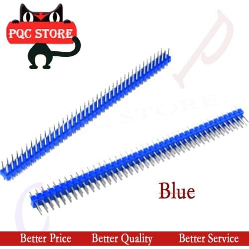 10pcs 2x40 Pin 2.54 double row header blue round header connector straight header