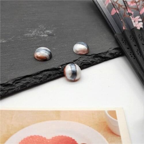 10pcs/lot 14mm Round Plastic Flatback Cabochon Beads Mixed Colors Fit DIY Earring Tray Pendant Bezel Jewelry Making Findings