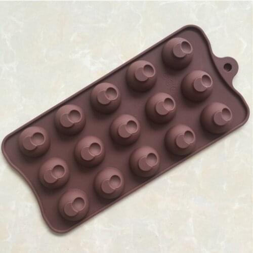 15 Even Semicircle Moon Shape Silicone Chocolate Mold Ice Grid Mold Xg078