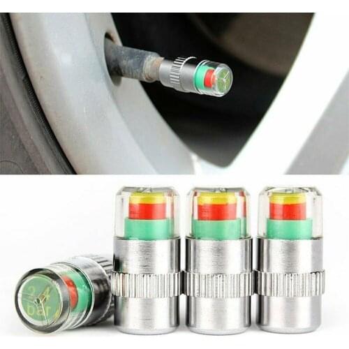 2.4 Bar Car Tire Pressure Monitor Valve Stem Cap Auto Sensor Indicator Diagnostic Tools Kit Air Alert 4Pcs
