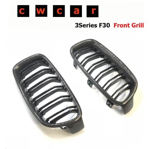 3 Series F30 One pair Carbon Fiber Car styling Grill M3 Style F31 Black Grille For BMW F30 F31 2012+ 320i 325i 328i 335i