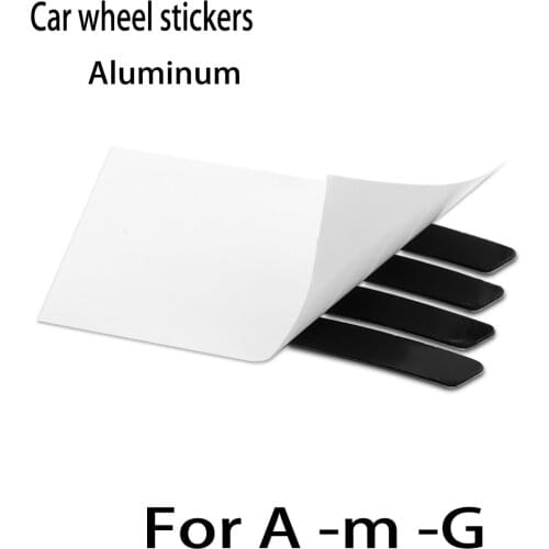 4PCS/set Car Decal Sticker aluminum Wheels Rims Racing Car Sticker For AMG MercedesBenz Exclusive W108 W124 W126 W168 W169 W176
