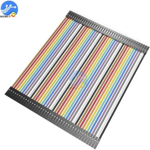 40PCS Dupont 10CM 2.54MM 1P-1P Male To Female Jumper Wire Ribbon Cable For Arduino