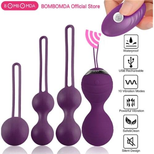 5pcs/set Vaginal balls Sex Toy for Women Kegel Ball Female Vagina Tighten Massage Exercise Wireless Remote Control Vibrating Egg