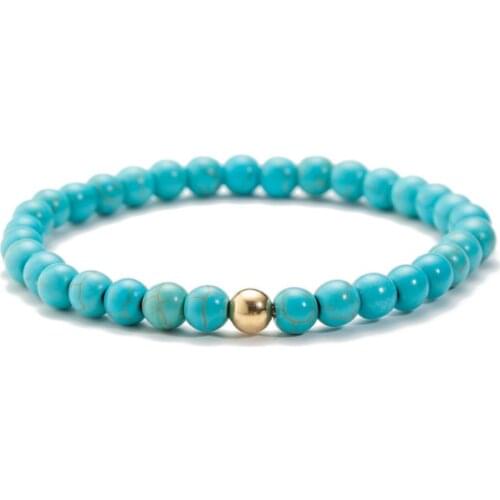 6mm bohemian multicolor Agate beads Chakra Reiki Buddha Yoga Bracelet elastic adjustable Volcanic Stone Bangles v4gh