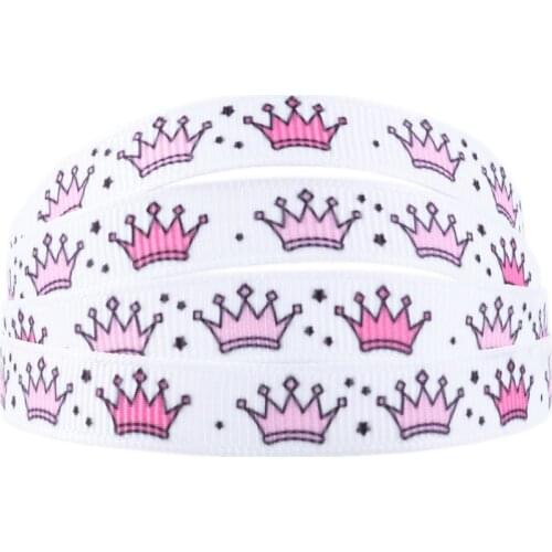 David accessories 9mm crown heart flowers fruits leopard Rainbow polyester ribbon,DIY handmade,wedding gift wrap,50Yc2960