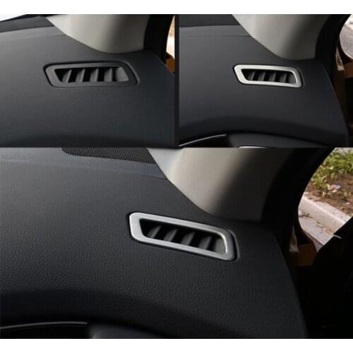 ACCESSORIES FIT FOR nissan QASHQAI 2014 2015 2016 CHROME DASHBOARD AIR VENT TRIM COVER BEZEL GARNISH FRONT INSERT OUTLET 2pcs