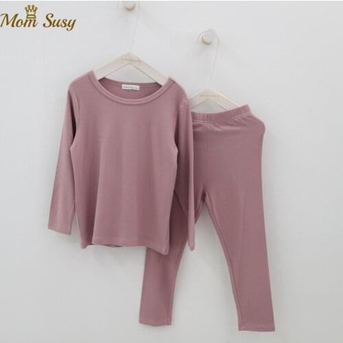 Baby Girl Boy Bamboo Pajamas Set Toddler Kid Pajamas Set Child Cotton Sleepwear Baby Bodysuit Home Suit 2PCS Bamboo Baby Clothes