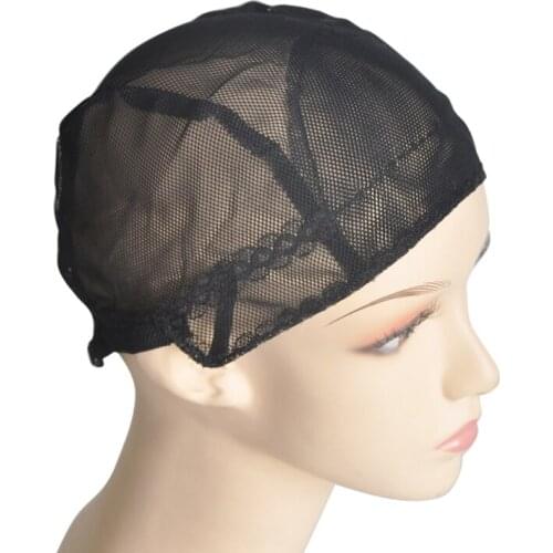 Black Glueless Lace Wig Caps For Making Wigs With Adjustable Straps Weaving Cap Hairnet Wig Caps 5pcs/lot