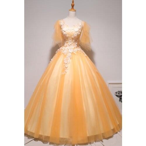 100%real vintage butterfly sleeve ball gown long dress vintage medieval dress Renaissance princess Victoria dress