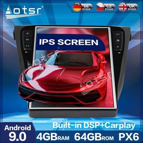 For X-TRAIL Android 9.0 Multimedia Player 2014 2015 2016 Tesla Screen 4G+64GB Car Radio Auto GPS Navigation DSP carplay WIFI BT