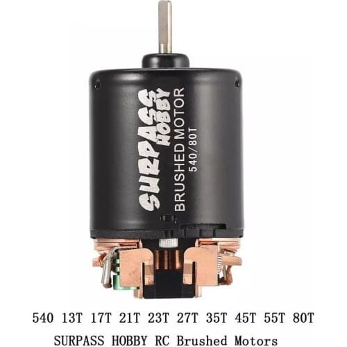 Hot sale 540 13T 17T 21T 23T 27T 35T 45T 55T 80T 540 Motor cepillado para coches de radiocontrol de escalada todoterreno 1/10