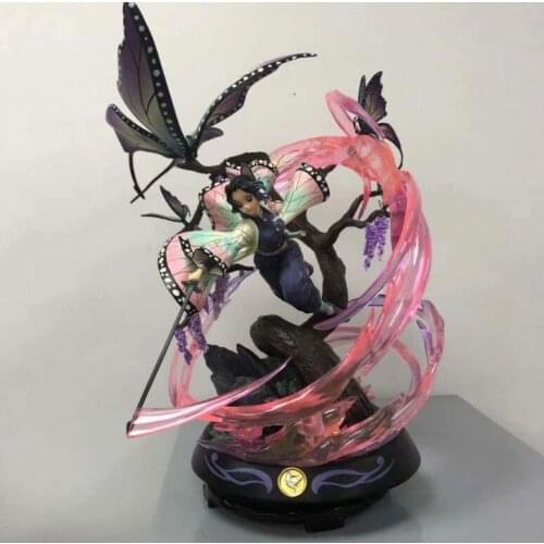 Anime Demon Slayer Character Kochou Shinobu Statue Figure Model Toys 36cm