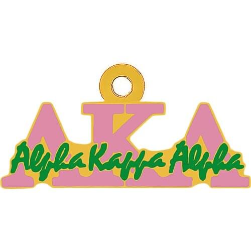 Exquisite pink green enamel metal letter jewelry charm for greek society sorority DIY necklace bracelet pendant