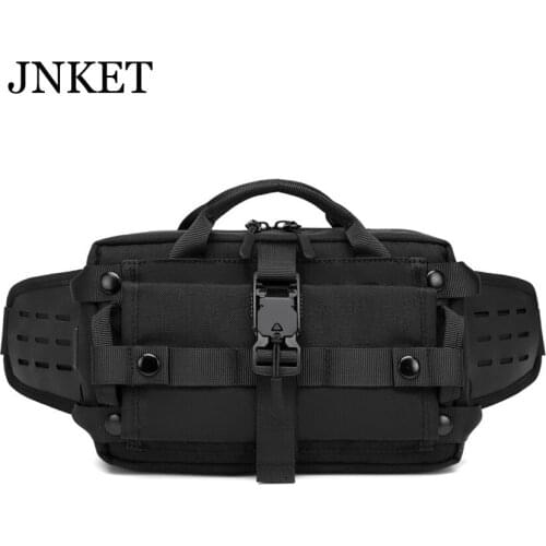 JNKET New Men Nylon Chest Pack Sport Waist Bag Outdoor Shoulder Bag Multifunction Chest Bags Crossbody Bag