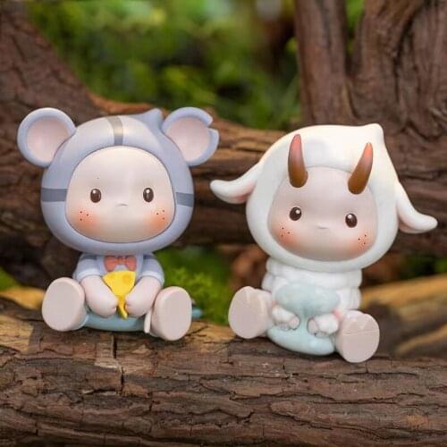 Potato More Excited Soft Meng Sit Blind Box Cute Tide Play with Animals Hand Doll Ornaments Gift Kawaii Accessories Home Decore