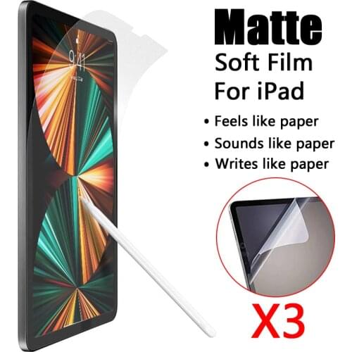 PET Matte Soft Film Anti Glare Painting For iPad Pro 10.5 Air 4 3 2 1 9.7 2017 2018 for iPad Mini 5 10.2 7th8th Screen Protector