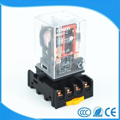 MK2P-I AC 110V Coil 8 Pins Electromagnetic Power Relay With PF083A Socket Base