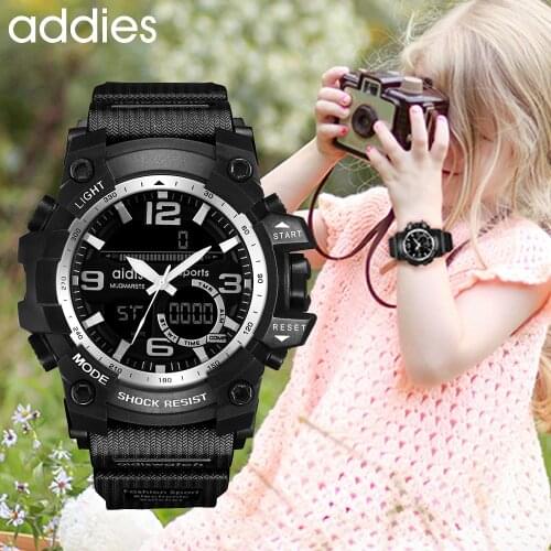 ADDIES Fashion Childrens Watch Boys LED Digital Electronic Quartz Sports Watch Girls Boys Waterproof Clock Relógio infantil