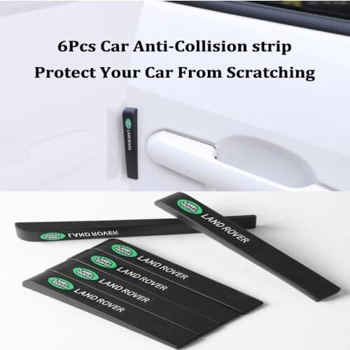 6Pcs Car Anti Collision Bumper Strip Sticker Auto Body Protection Decal Exterior For Land Rover Freelander 2 L2 LF Discovery 3 4