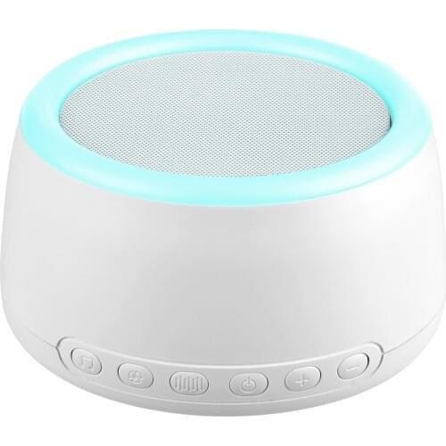 Desktop Rechargeable White Noise Machine Sleep Therapy Sound Machine 30 Soothing Sounds with Colorful Touch Control Night Light
