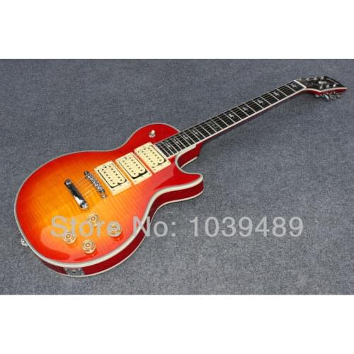New arrived 2012 custom guitar honey burst metalic Mahogany body Ace frehley signature LP electic guitar!!Free shipping
