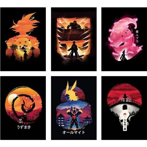 One Piece Naruto Dragon Ball Japanese Anime Poster Canvas Painting Wall Art Picture Mural Living Room Home Decoration Cuadros