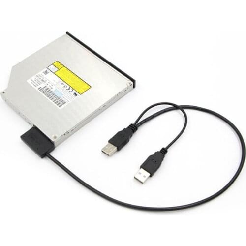 Promotion--Slim SATA Cable USB 2.0 To 7+6 External Power For Laptop SATA Adapter Converter Support Window Xp/7/8/10 Mac OS EM88