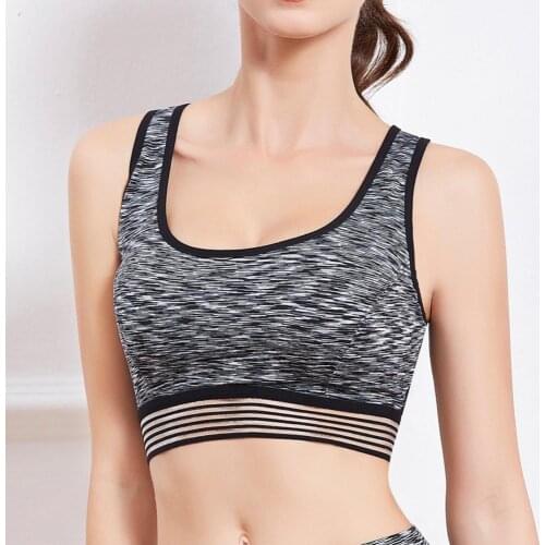 Simple Women Stretch Hollow Cross Back Padded Sports Bra Fitness Yoga Workout Crop Vest Top for Fitness Yoga
