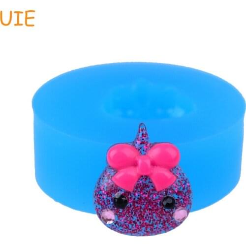 PYL610U 15.7mm Cute Water Drop with Bow Silicone Mold - Cupcake Topper, Fondant, Sugarcraft, Cabochon Candy, Resin, Food Safe