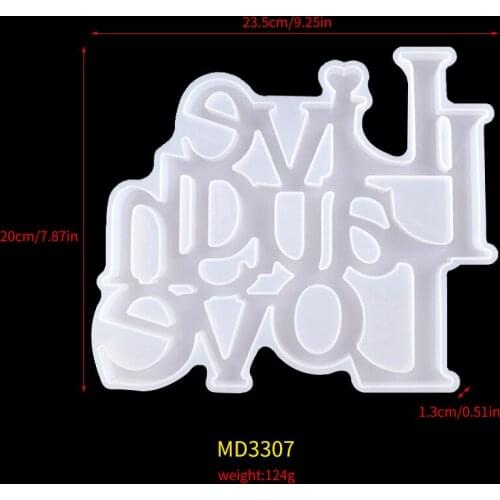 Silicone Mold English Words Letter Mold DIY Word Sign Craft Supplies for Table Home Decoration Pottery & Ceramics LBShipping