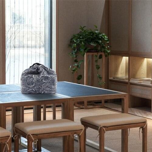 Lunch Box Bag Drawstring New Bag Bento Tote Pouch Portable Children Storage Box Travel Tableware Japanese Style Storage Bag