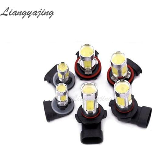 H11 H8 H1 H3 H7 LED Fog Light 9005 9006 HB4 HB3 880 881 H27 Car Driving Light Fog lamps Auto Led Lamp COB 7.5W Bulb 12V