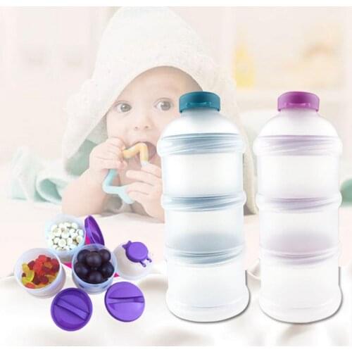 Three Layers Baby Milk Powder Box Snack Box Separate Layered Milk Powder Portable Box