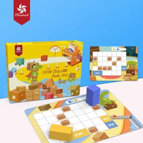 Pinwheel Crocodile Push Box Board Game Puzzle Kids 5+ Years Education Direction Cognitive Logic Think Training Advanced Toy Gift
