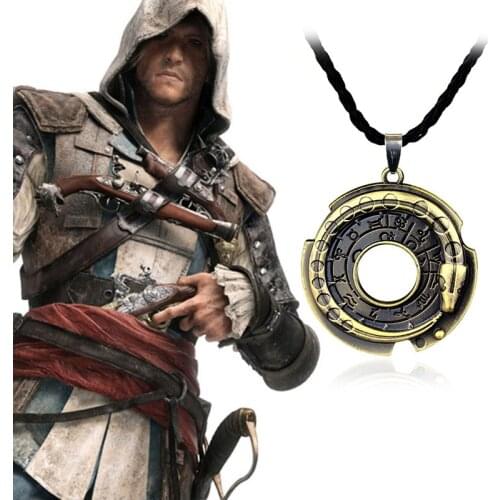 Vintage Style Altair Ezio Connor Rope Chain Metal Pendant Necklace Jewelry Accessories For Men