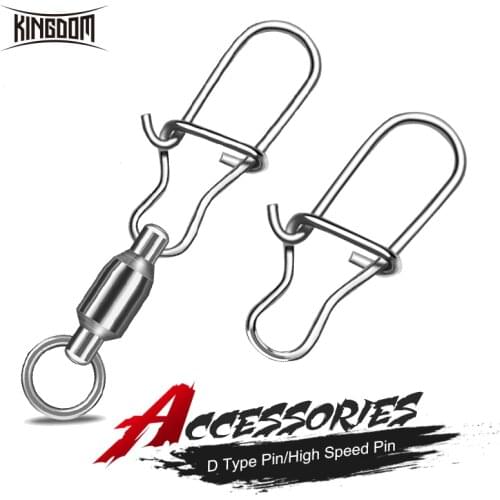 Kingdom High Quality Fishing Lure Accessories D Snap Super Strength Stainless Steel Material Not Hurt The Line Fishing Tackle
