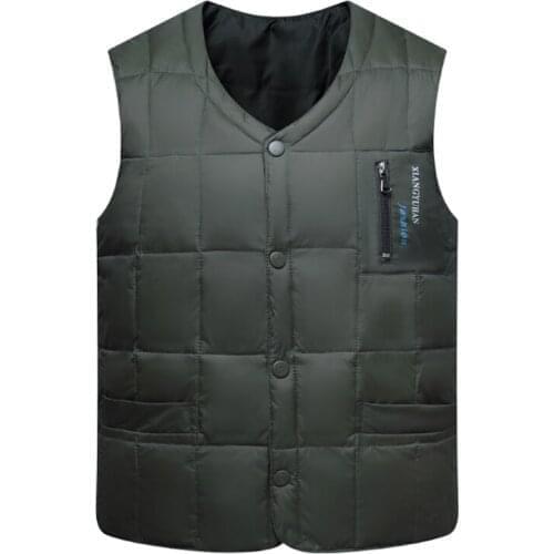 Spring Man Duck Down Vest Ultra Light Jackets Men Fashion Sleeveless Outerwear Coat Autumn Winter Coat 80% White Duck Down