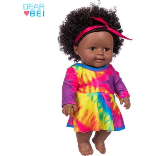 1PCS 30CM Doll Movable Joint Toy Christmas Best Gift For Baby Girls Black Toy Mini Cute Explosive Hairstyle Doll Children Girls