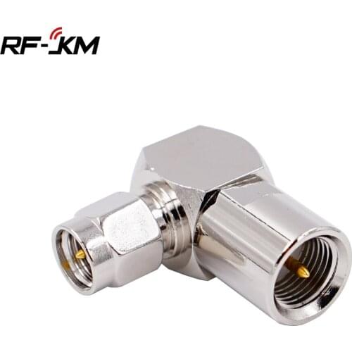 2pcs RF SMA Male to FME Male Plug Right Angle Connector high quality Pure copper Adapter