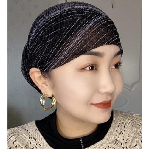 2021 Summer Womens Head Wraps Muslim Hat Islam Headscarf Bonnet Female Turban Caps Turbante Mujer Cancer Chemo Hat