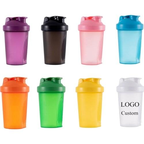 400ML Colorful Sport Shaker Bottle Whey Protein Powder Mixing Bottle Sport Fitness Gym Shaker Outdoor Portable Plastic Drink Cup