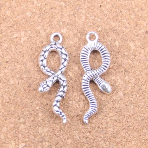 10pcs Charms snake 34x11mm Antique Pendants,Vintage Tibetan Silver Jewelry,DIY for bracelet necklace