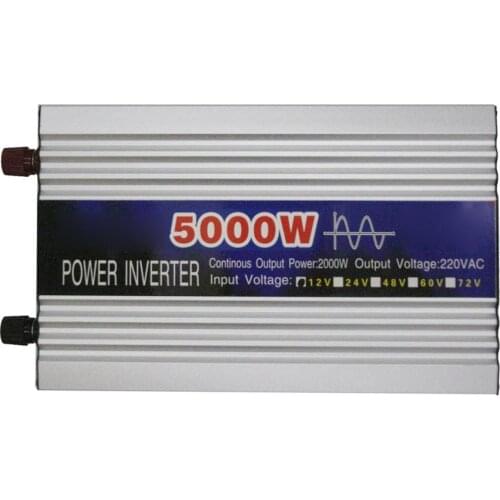 5000W Pure Sine Wave Intelligent String Inverter Dual Digital Display Power Inverter Car Converter Adapter with Dual Fan