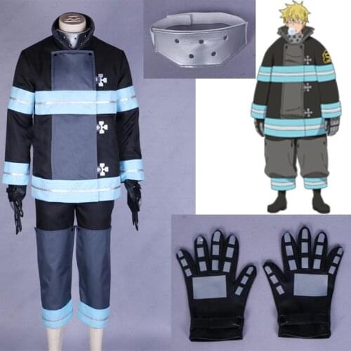 Anime Enn Enn no Shouboutai Shinra Kusakabe team uniform Cosplay Costume Fire Force Custom Made