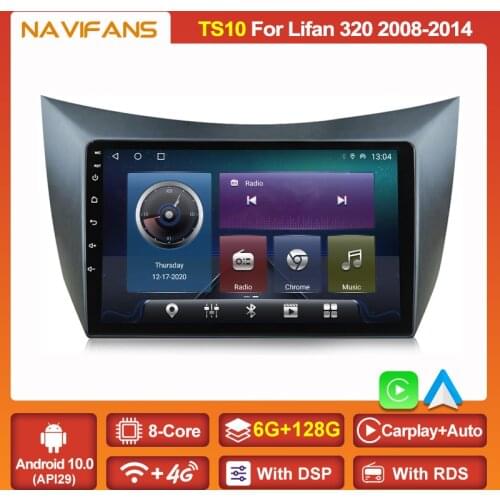 128G Carplay Auto Android 11 Car Radio For Lifan 320 Head Unit 2008 -2014 Multimedia Dvd Player Video Recorder Audio Wifi BT RDS
